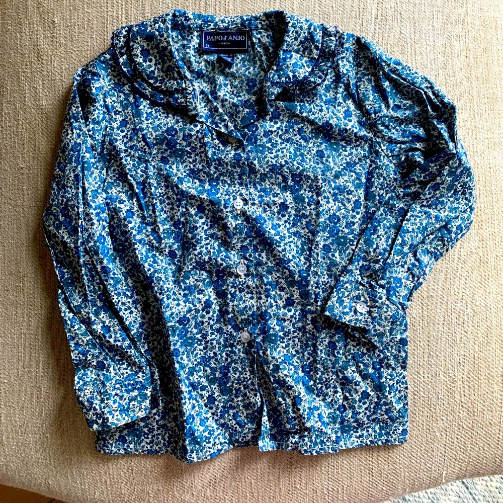 Elegant 3T floral Papo d’Anjo blouse